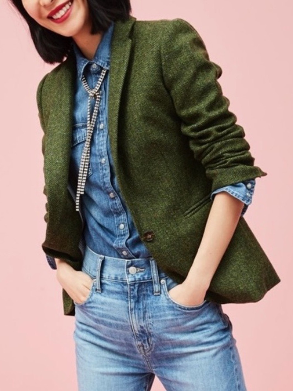 J. Crew Parke Herringbone Blazer